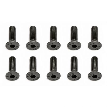Team Associated Screws, 3x10 mm FHCS AE25202