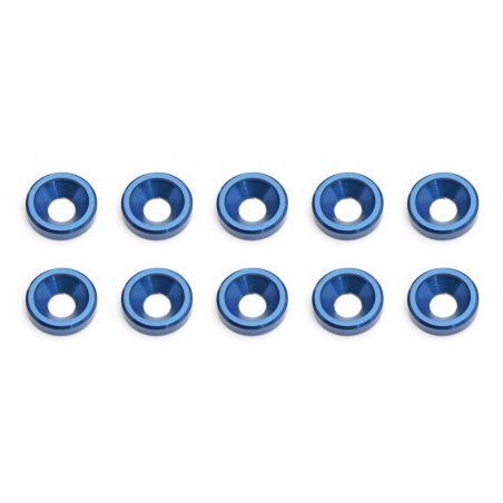 Team Associated FT Blue Countersunk Washers AE89229