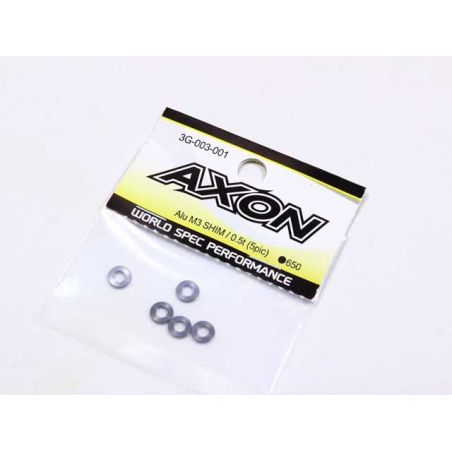 0.5mm AXON Alu M3 Shim (5pcs) 3G-003-001