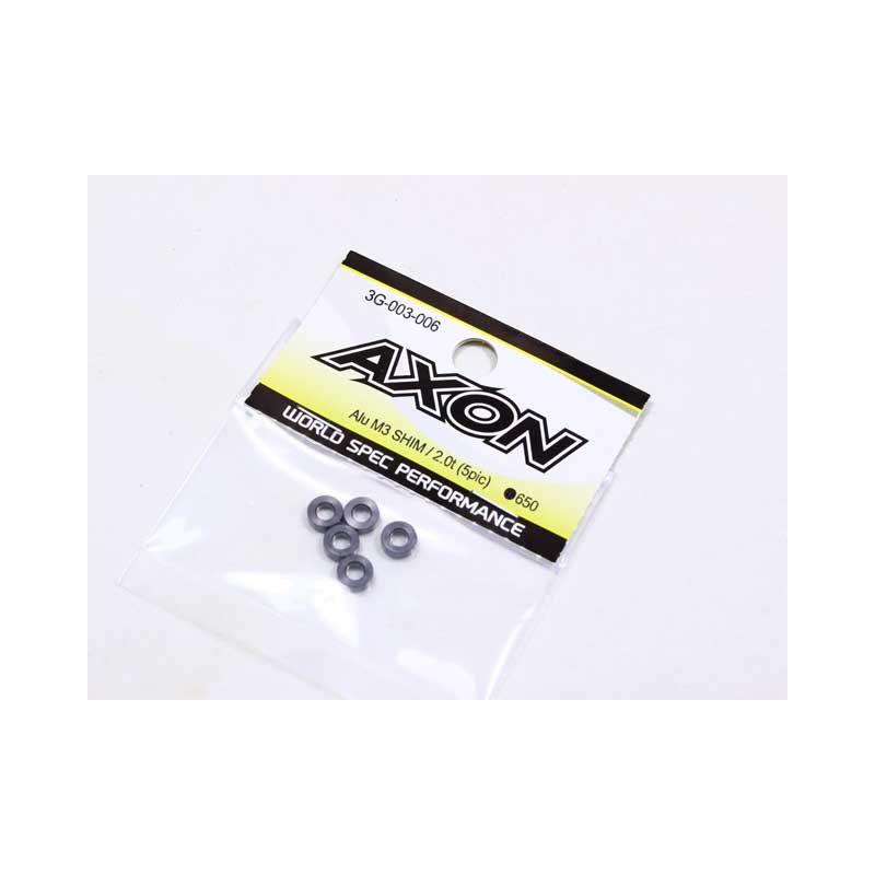 2mm AXON Alu M3 Shim (5pcs) 3G-003-006