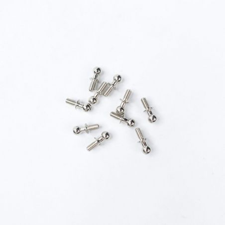 3RAC-BS4806S STEEL 4.8MM BALL STUD L6 (10 PCS) 3RACING