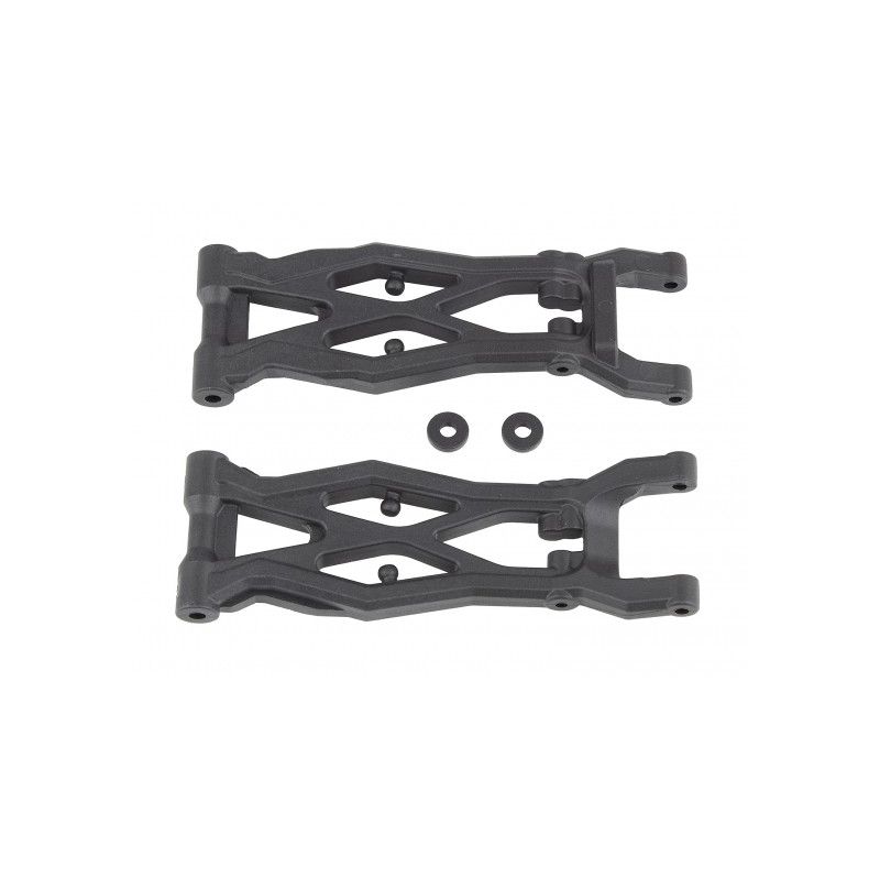 Team Associated RC10T6.2 FT Rear Suspension Arms, gull wing, carbon fiber AE71141