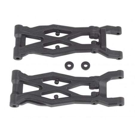 Team Associated RC10T6.2 FT Rear Suspension Arms, gull wing, carbon fiber 71141