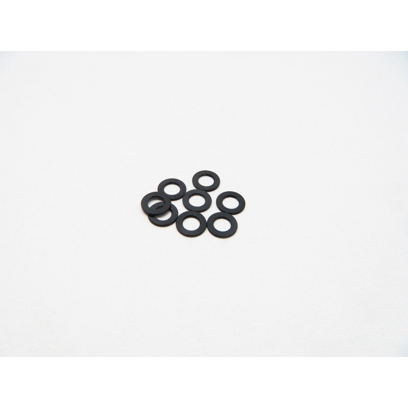 Rondelles -Hiro Seiko 3mm Alloy Spacer Set (1.0mm) [Black] HS-48455