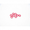 Rondelles -Hiro Seiko 3mm Alloy Spacer Set (0.75mm) [Red] HS-48443