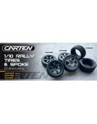 CARTEN TC Rally Tires+Wheels 6 Spoke Grey ET -0mm (4PCS) NHA486