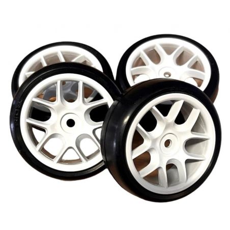 Ride TR09 Slick Tires (belted) on 10-Spoke Wheel, Pre-glued (4) RI-36086