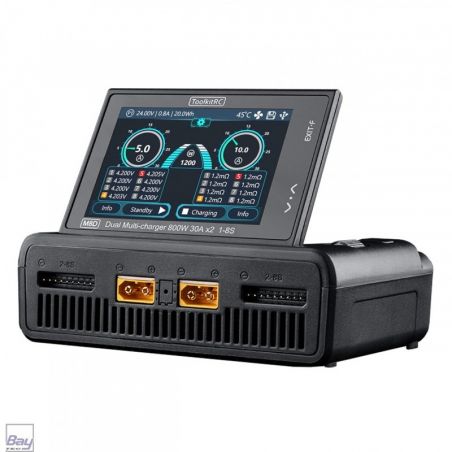 ToolkitRC M8D LiPo 1-8S 30A 2 Channel Charger DC 10-49V  TK13000