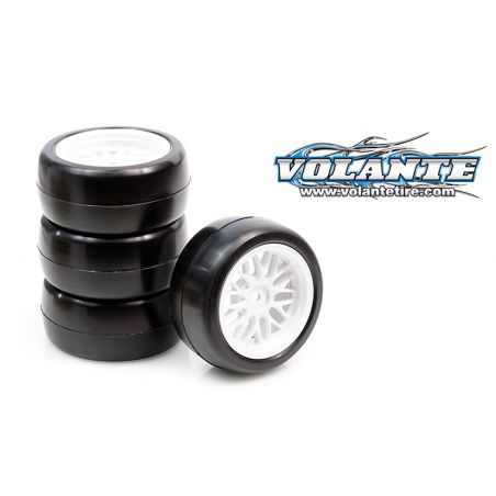 VOLANTE Mini 30R Rubber Slick Tire Pre-glued 4pcs (0 Off set) VMI-PG030R