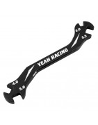 Yeah Racing Aluminum 7075 Turnbuckle Wrench 3mm 4mm 5mm 5.5mm Black - clé à biellettes YT-0197BK