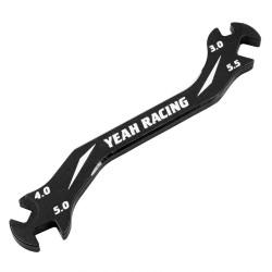 Yeah Racing Aluminum 7075 Turnbuckle Wrench 3mm 4mm 5mm 5.5mm Black - clé à biellettes YT-0197BK