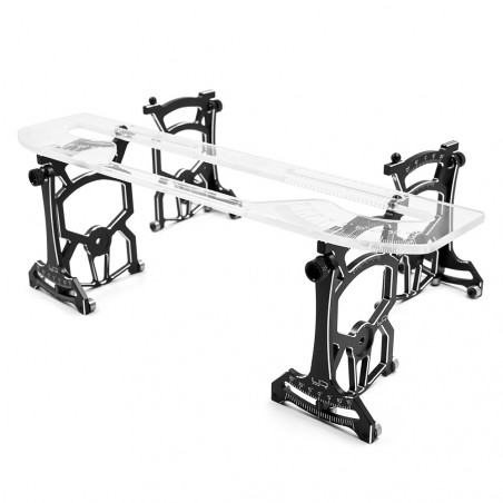 Banc de Réglages Touring 1/10 - UNIVERSAL SET UP SYSTEM VER.2 FOR 1/10 ON ROAD BLACK Yeah Racing YT-0140BK