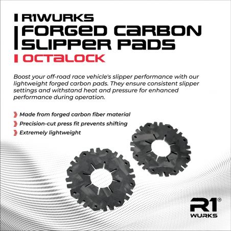 R1WURKS Forged Carbon Slipper Pads, Octalock 900052