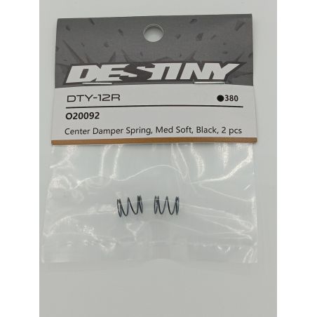 DESTINY DTY-12 Center Damper Spring, Med Soft, Black, 2 pcs O20092