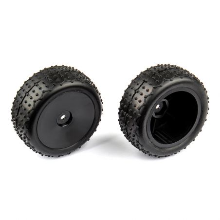 Team Associated Wide Mini Pin Tires, mounted AE21540
