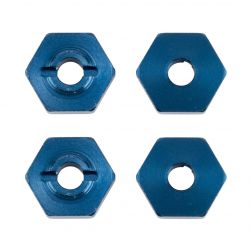 Team Associated FT 1:14 Wheel Hexes, blue aluminum AE21562