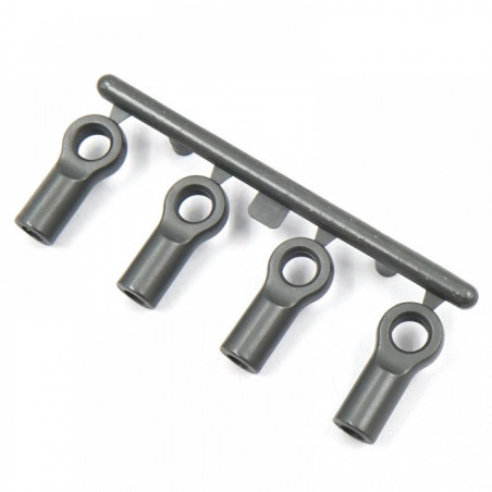 Grey Composite 4.8mm Flat Type Ball End 13mm 4pcs XP-10635