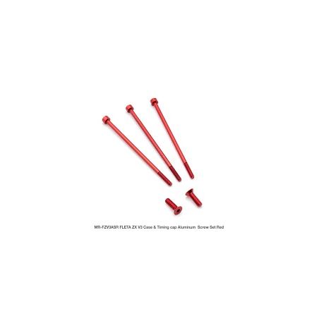 FLETA ZX V3 Case & Timing cap Aluminum Screw Set Red MR-FZV3ASR