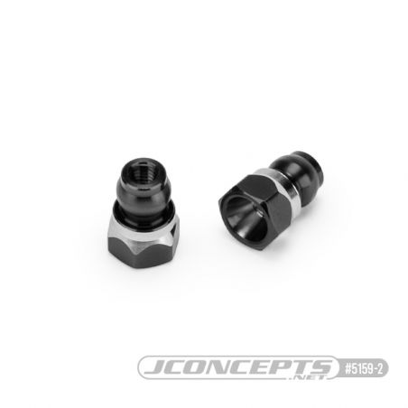 JConcepts RC10B7 Fin titanium Front stand-off, (stealth black) - 8mm 5159-2