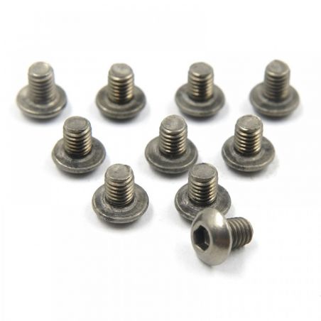 3x4mm - 10pcs Titanium G2 Hex Socket Button Head Machine Screw BHP-304