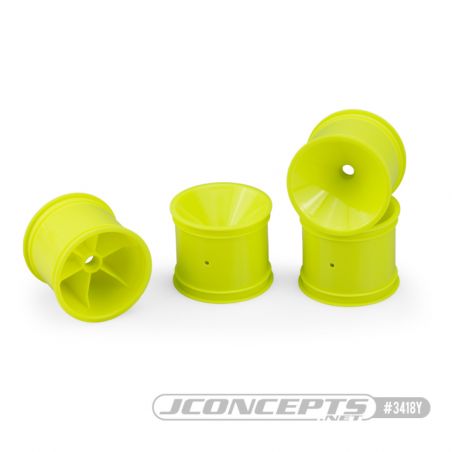 JConcepts Mono Front, RC10T, T2, T3, GT,  wheel - yellow, 4pc. 3418Y