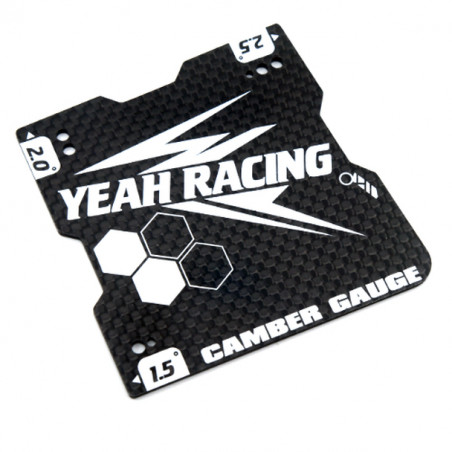 GRAPHITE LIGHTWEIGHT CAMBER GAUGE 1.5, 2 AND 2.5 DEG FOR 1/10 TOURING CAR et M CHASSIS YT-0176