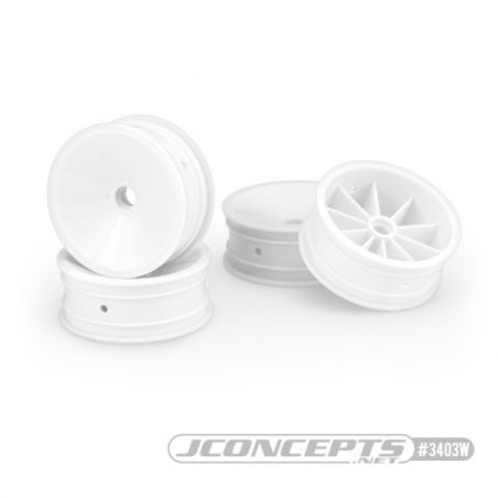JConcepts Mono - RC10, RC10B2, RC10B3 2.2" front wheel (white) - 4pc 3403W