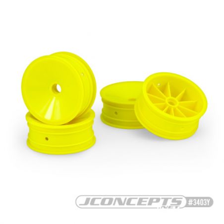 JConcepts Mono - RC10, RC10B2, RC10B3 2.2" front wheel (Yellow) - 4pc 3403Y