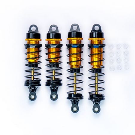 Koswork RC10 12mm Gold Body Black Big Bore Buggy Shock Set (F & R) Team Associated KOS04191-5
