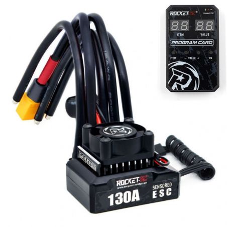 Surpass Hobby Rocket-RC 130Amp Sensored Brushless ESC XT60 Plug w/ Program Card SP-600001-15