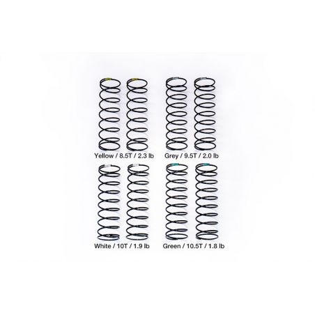 Koswork Rear Shock Spring Set (61mm, 1.8/1.9/2.0/2.3 lb/in, 12/13mm Shock) AE (4 Pairs) KOS04851RSET