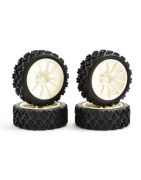 Fastrax 1/10th Rally Tyre 10sp White Wheel FAST0073W