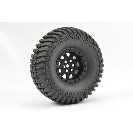 FASTRAX 1:10 CRAWLER PASO 1.9 MOUNTED SCALE WHEEL BLACK FAST1260B