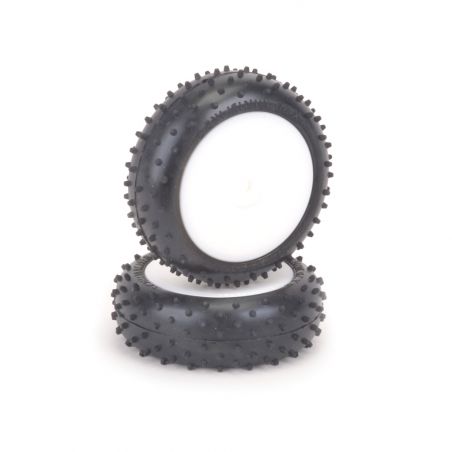 Mini Spike2 -Pre-Glued Yellow Front 4WD hex (pr) Shumacher U6793