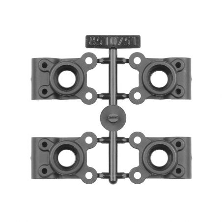 Team Associated RC10B7 FT Carbon Rear Hub Set, -4mm Offset 92519