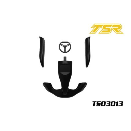 TS03013 Car Plastic shell set, Black - Team Saxo GK-200
