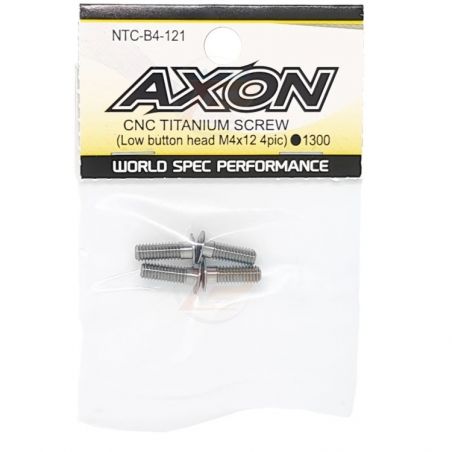 AXON M4x12 CNC TITANIUM SCREW (Low button head 4pic) NTC-B4-121