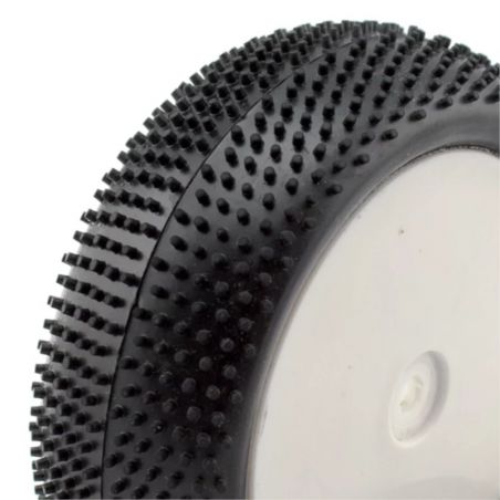 Pneus buggy 1/10 avant complet mini picots Hex.12mm Hobbitech HTR-T427