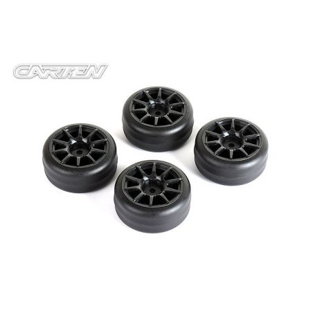 CARTEN M-Drift Tires+Wheels 10 Spoke Black +1mm (4PCS) NBA329
