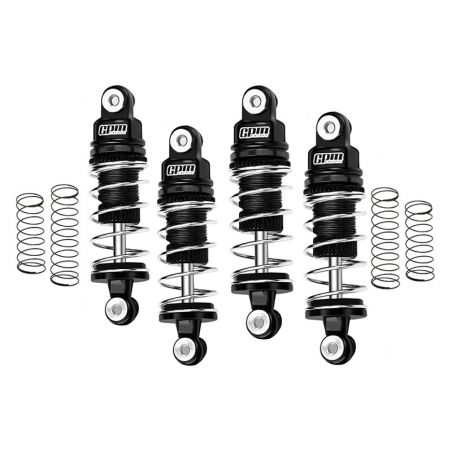 GPM Racing Aluminum shock set vo 32mm / hi 36mm black LOSI 1/24 Micro-B / Micro-T