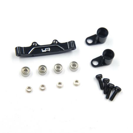 Yeah Racing - Aluminum Steering Set For Losi 1/24 Micro-B 2WD Buggy / 1/28 Micro-T TruckLSMB-007BK