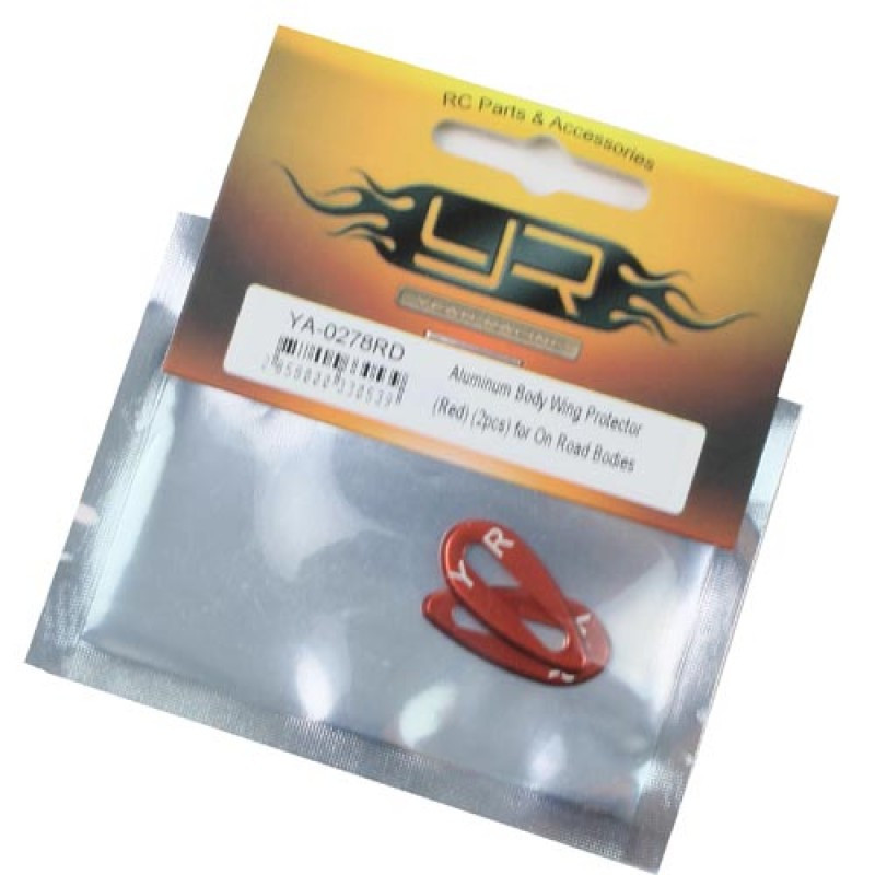 ALUMINUM BODY WING PROTECTOR (RED) (2PCS) FOR ON ROAD BODIES