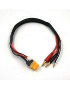 XT60 CHARGE CABLE W/ 4MM PLUGS 35CM WPT-0150