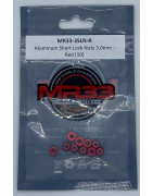 MR33 Aluminum Short Lock Nut 3,0mm - RED (10) - MR33-3SLN-R