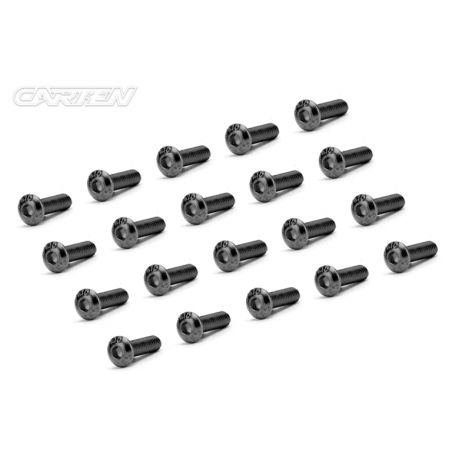 M3x10 CARTEN Screw Set 12.9 (Black Nickel Coating) (20) BBH0310