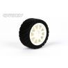 CARTEN M-Rally Tires+Wheels 10 Spoke White +1mm (4PCS) - NBA330
