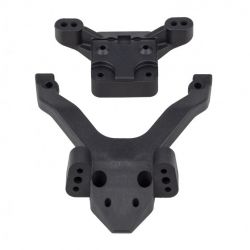 Team Associated RC10B6.4 FT Top Plate and Ballstud Mount, carbon AE91972