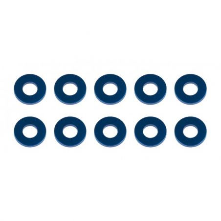Team Associated Washers, 7.8x3.5x1.0mm, blue aluminum AE31388