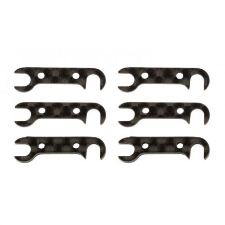 Team Associated RC10B74 FT Graphite Rear Hub Link Shim Set 92185