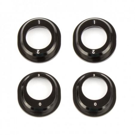 Team Associated B6.1 Aluminum Differential Height Inserts, black AE91793
